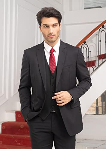 Enlision Males's Stable Shade Waistcoat - Formal Gown Vest for Fits or Tuxedos