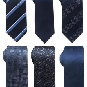 Pleasure Alice Males’s 6-Piece Woven Jacquard Necktie Set