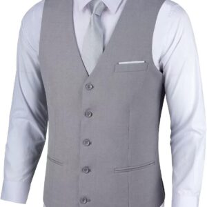 Males’s Formal Enterprise Go well with Vest for Weddings